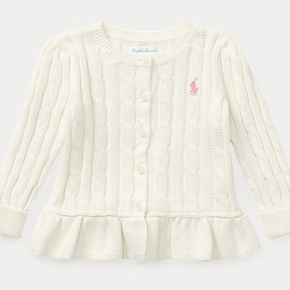 Polo by Ralph Lauren Cream Cable Knit Sweater